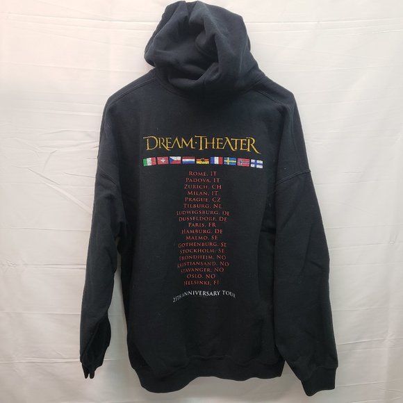 DREAM THEATER IMAGES WORDS EURO TOUR 2017 HOODIE HOODED SWEATSHIRT USED 2XL - Picture 4 of 5
